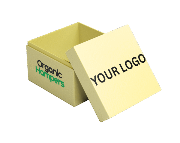 organic gift hamper with logo for corporate gifting