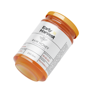 arly Harvest raw honey jar – cold-extracted, rich in enzymes and antioxidants